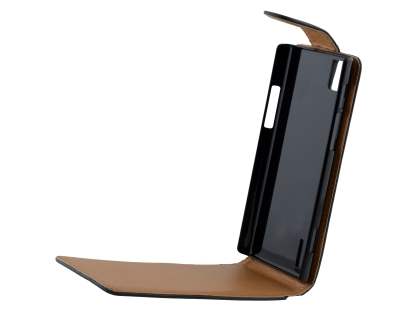 Huawei Ascend P2 Synthetic Leather Flip Case - Black
