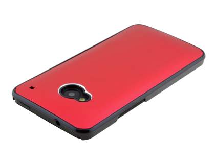 Brushed Aluminium Case for HTC One M7 - Red/Black