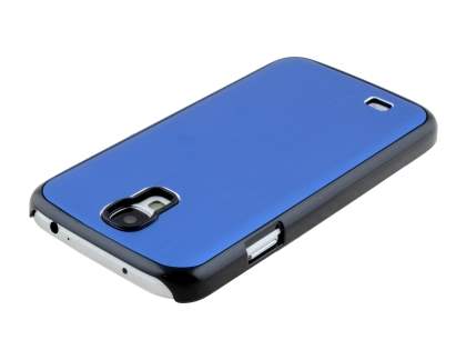 Brushed Aluminium Case for Samsung Galaxy S4 I9500 - Blue/Black