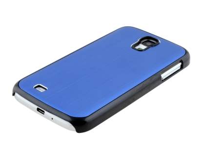 Brushed Aluminium Case for Samsung Galaxy S4 I9500 - Blue/Black