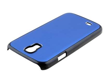 Brushed Aluminium Case for Samsung Galaxy S4 I9500 - Blue/Black