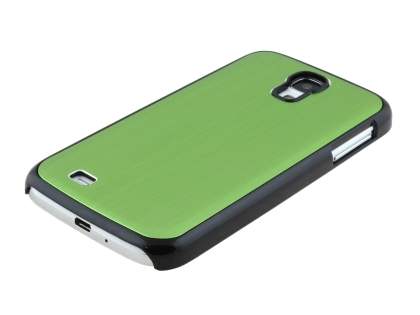 Brushed Aluminium Case for Samsung Galaxy S4 I9500 - Green/Black