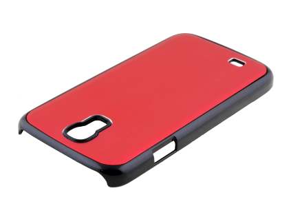 Brushed Aluminium Case for Samsung Galaxy S4 I9500 - Red/Black