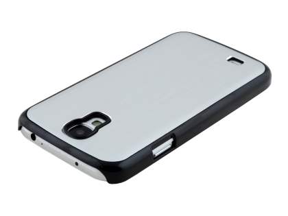 Brushed Aluminium Case for Samsung Galaxy S4 I9500 - Silver/Black