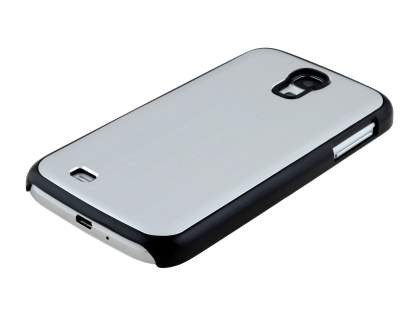 Brushed Aluminium Case for Samsung Galaxy S4 I9500 - Silver/Black