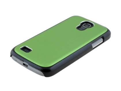 Brushed Aluminium Case for Samsung Galaxy S4 mini - Green/Black