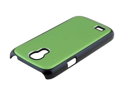 Brushed Aluminium Case for Samsung Galaxy S4 mini - Green/Black