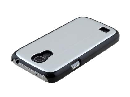 Brushed Aluminium Case for Samsung Galaxy S4 mini - Silver/Black