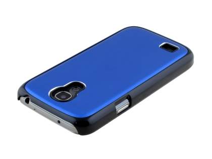Brushed Aluminium Case for Samsung Galaxy S4 mini - Navy Blue/Black