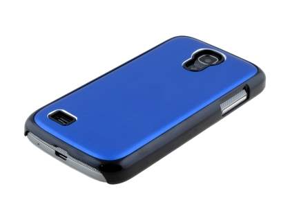Brushed Aluminium Case for Samsung Galaxy S4 mini - Navy Blue/Black