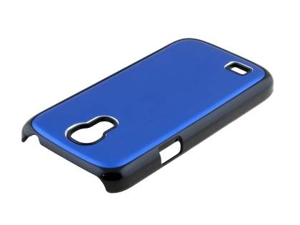 Brushed Aluminium Case for Samsung Galaxy S4 mini - Navy Blue/Black