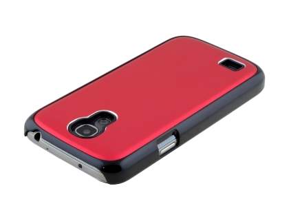 Brushed Aluminium Case for Samsung Galaxy S4 mini - Red/Black