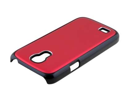 Brushed Aluminium Case for Samsung Galaxy S4 mini - Red/Black