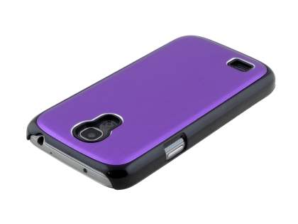 Brushed Aluminium Case for Samsung Galaxy S4 mini - Purple/Black