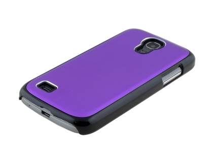 Brushed Aluminium Case for Samsung Galaxy S4 mini - Purple/Black