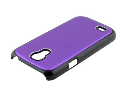 Brushed Aluminium Case for Samsung Galaxy S4 mini - Purple/Black