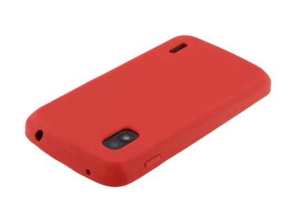Silicone Case for LG Nexus 4 E960 - Red
