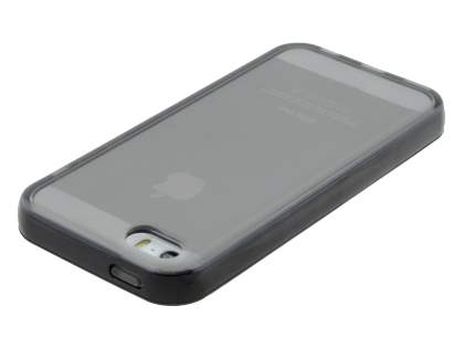 Transparent TPU Gel Case for iPhone 5c - Grey/Black