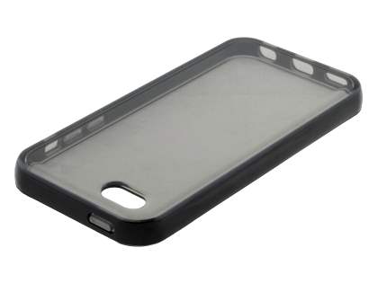 Transparent TPU Gel Case for iPhone 5c - Grey/Black
