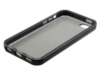 Transparent TPU Gel Case for iPhone 5c - Grey/Black