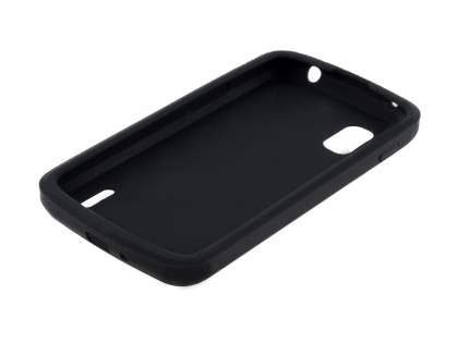 Silicone Case for LG Nexus 4 E960 - Classic Black