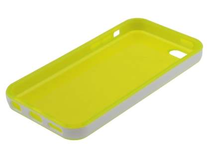 Transparent TPU Gel Case for iPhone 5c - Yellow/White