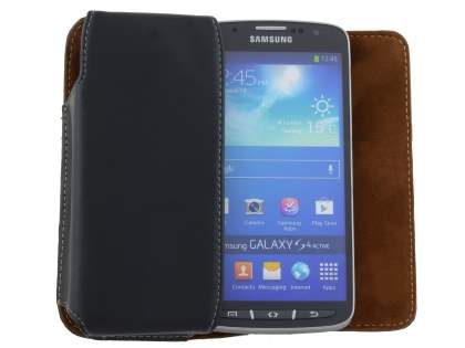 Extra-tough Genuine Leather ShineColours belt pouch for Samsung Galaxy S4 Active I9295