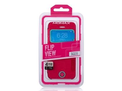 Momax Flip View Case for iPhone 5c - Coral
