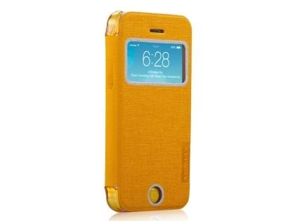 Momax Flip View Case for iPhone 5c - Canary Yellow