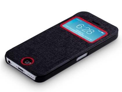 Momax Flip View Case for iPhone 5c - Night Black