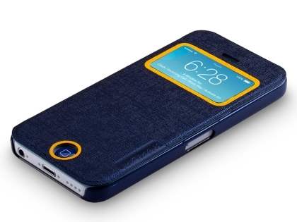Momax Flip View Case for iPhone 5c - Night Blue