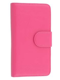 Synthetic Leather Wallet Case with Stand for BlackBerry Z30 - Pink Leather Wallet Case