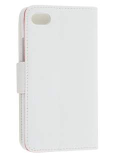 Synthetic Leather Wallet Case with Stand for BlackBerry Z30 - Pearl White
