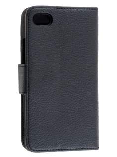 Synthetic Leather Wallet Case with Stand for BlackBerry Z30 - Classic Black