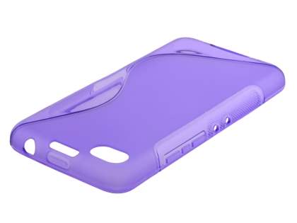 Wave Case for BlackBerry Z30 - Frosted Purple/Purple Soft Cover