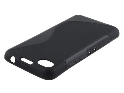 Wave Case for BlackBerry Z30 - Frosted Black/Black Soft Cover