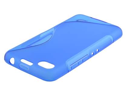 Wave Case for BlackBerry Z30 - Frosted Blue/Blue Soft Cover