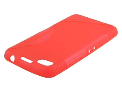 Wave Case for BlackBerry Z30 - Frosted Red/Red Soft Cover