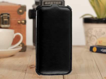 Synthetic Leather Flip Case for Samsung Galaxy S4 I9500 - Classic Black