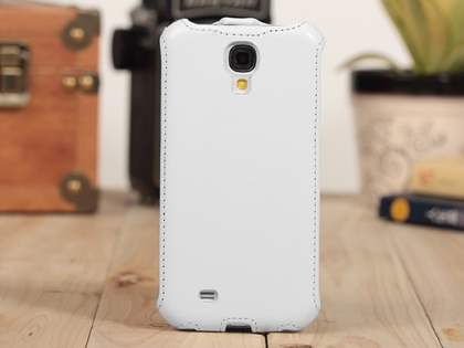 Synthetic Leather Flip Case for Samsung Galaxy S4 I9500 - Pearl White Leather Flip Case