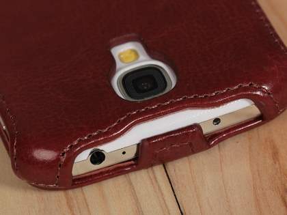 Synthetic Leather Flip Case for Samsung Galaxy S4 I9500 - Rosewood