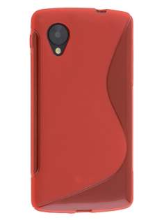Wave Case for LG Google Nexus 5 - Frosted Red/Red Soft Cover