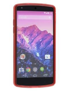 Wave Case for LG Google Nexus 5 - Frosted Red/Red