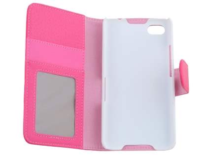 Synthetic Leather Wallet Case with Stand for BlackBerry Z30 - Pink