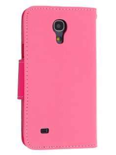 Mercury Goospery Colour Fancy Diary Case with Stand for Samsung Galaxy S4 Mini - Pink/Hot Pink