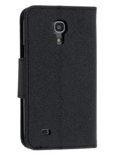 Mercury Goospery Colour Fancy Diary Case with Stand for Samsung Galaxy S4 Mini - Classic Black