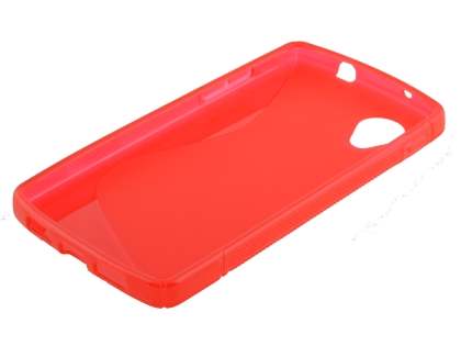 Wave Case for LG Google Nexus 5 - Frosted Red/Red