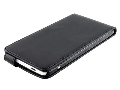 Synthetic Leather Flip Case for HTC One Max - Classic Black