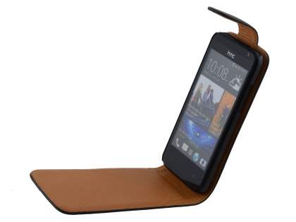 Synthetic Leather Flip Case for HTC Desire 300 - Black