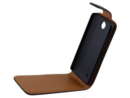 Synthetic Leather Flip Case for HTC Desire 300 - Black